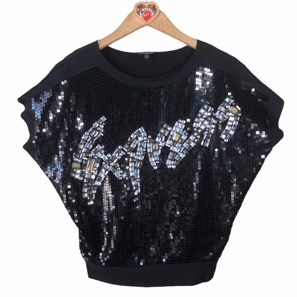 Express Embellished Cropped Sleeve Sweatshirt - Picture 6 of 6